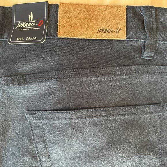 NWT Johnnie O Pants Mens 30x34 Blue Golf Chino 5 Pocket Stretch Casual Preppy - Picture 4 of 9